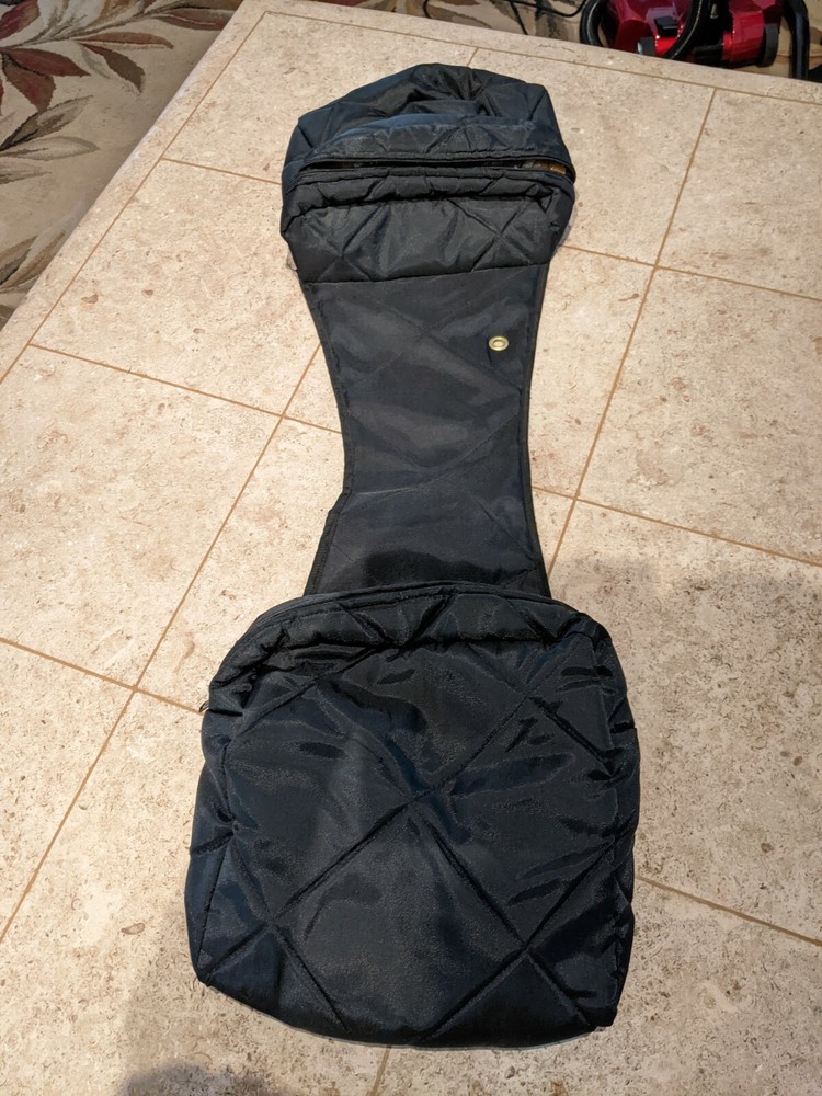 New Quilted Saddle Bag Zipper Closure Pockets Black 