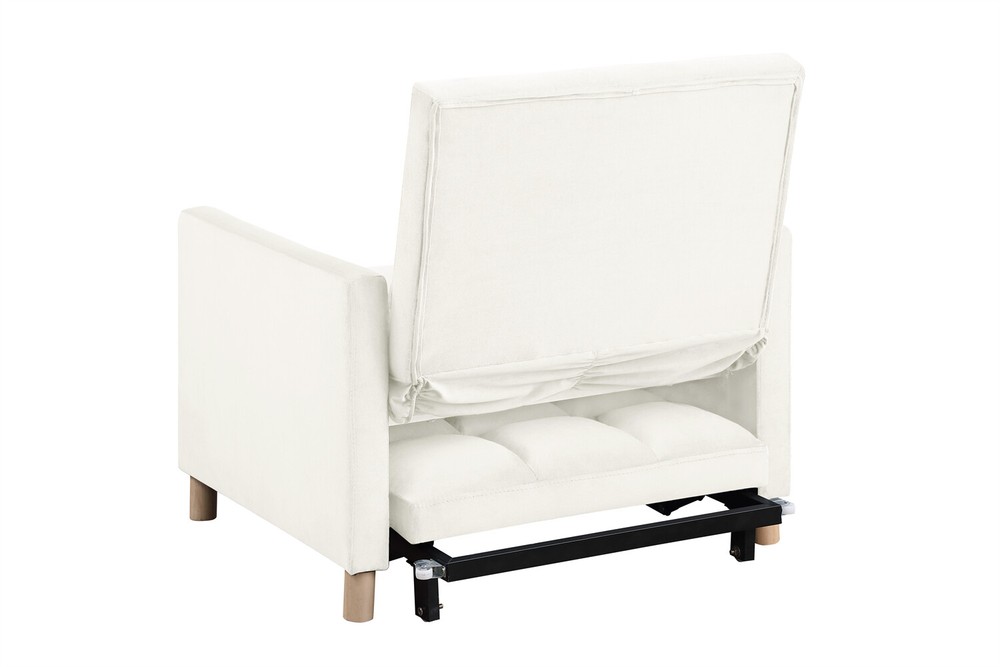 Convertible Sofa Bed Chair 3-in-1 Multi-Functional Folding Sofa Beige