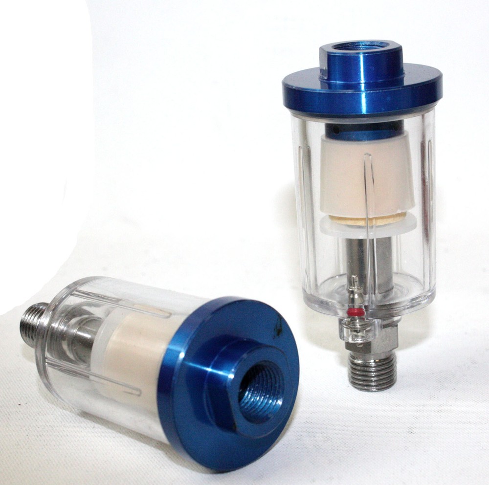 Inline 1/4" Compressed Air Oil & Water Separator Trap Filter for Compressor Tool