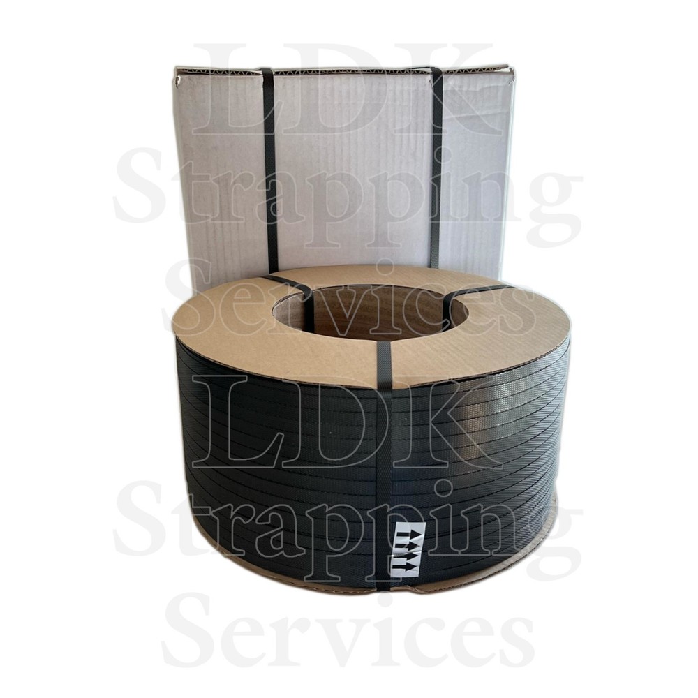 Poly Plastic Strapping / 7200 ft Length / 1/2" Width / 350 lbs Break Strength