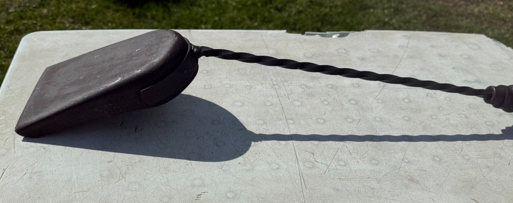 Vintage Fireplace Coal Ash Shovel Blacksmith Solid Wood Handle Decor 30" Long