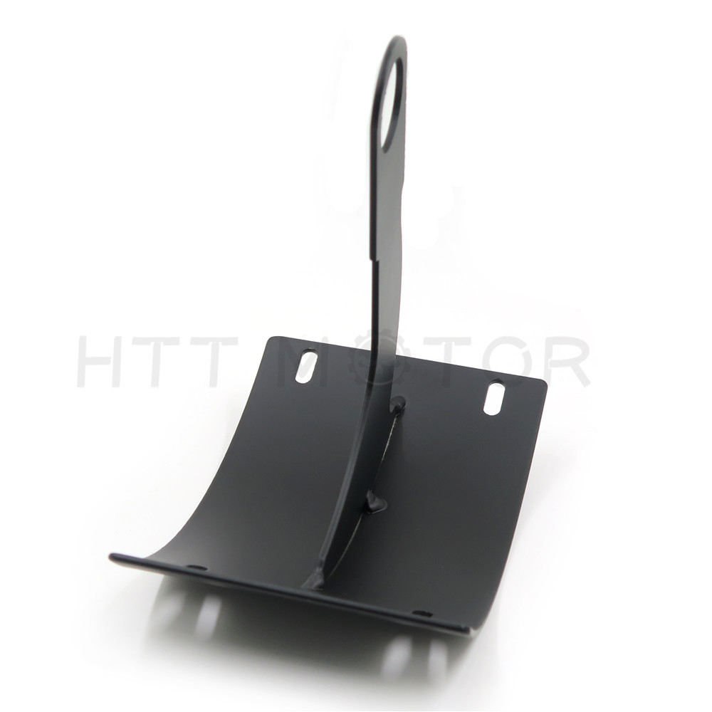 Black Curved License Plate Relocator Frame Bracket Mount Tag Holder for 1" axle