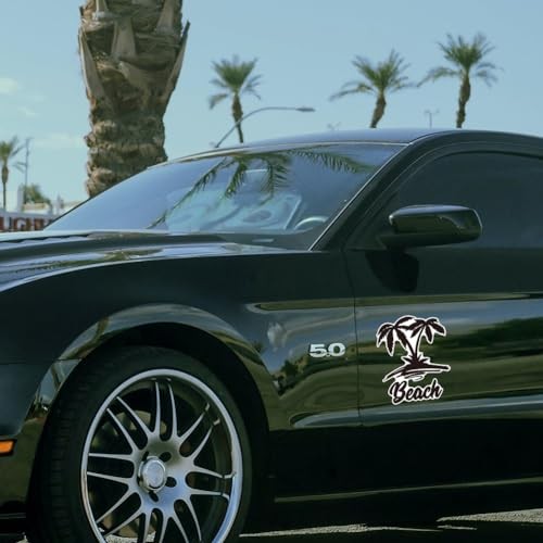 7pcs Reflective Car Sticker Ocean Beach Car Accessories Vehicles Summer Theme