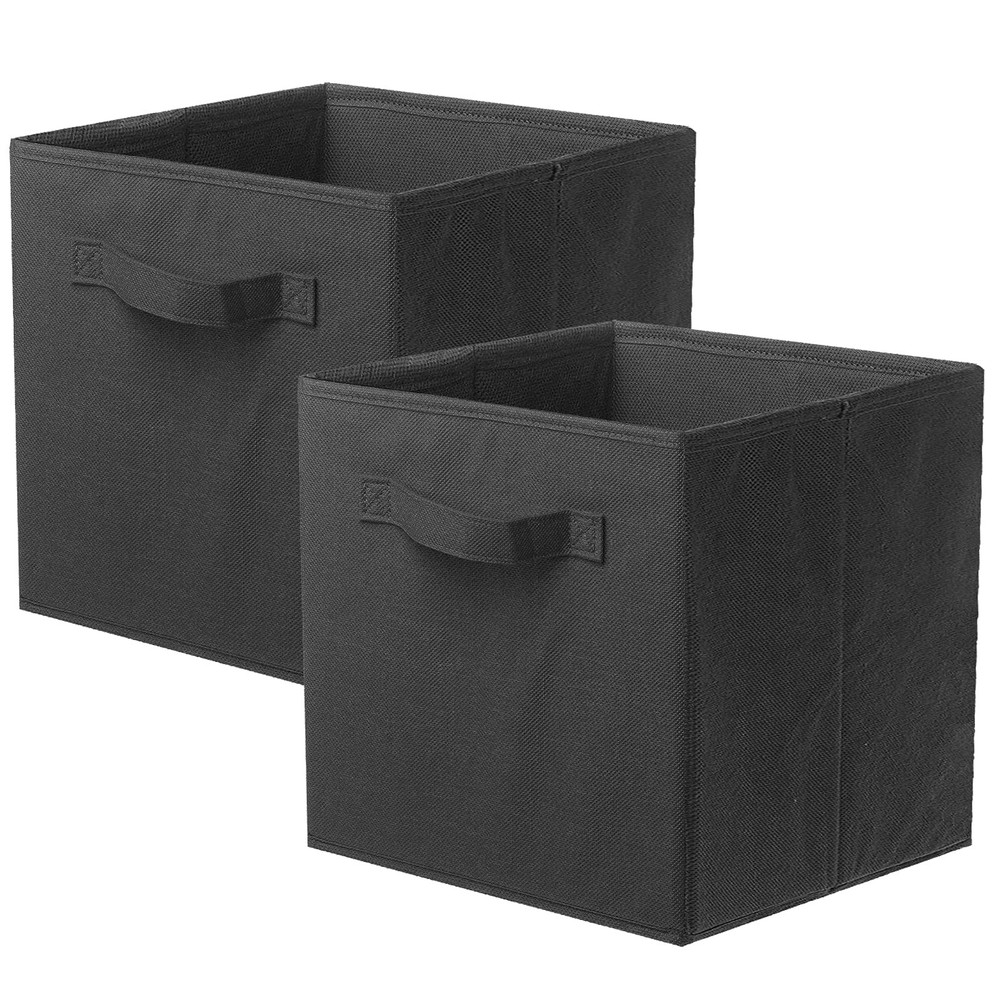 ShellKingdom Storage Bins, Foldable Fabric Cubes And Cloth 2, Black