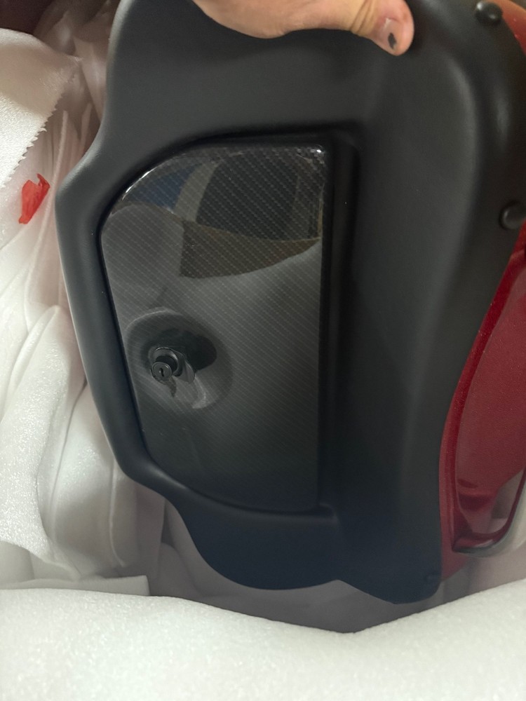Phoenix Boats red passenger side console from 2023 819 pro model