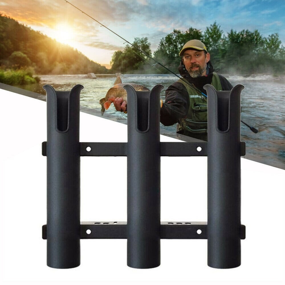 3 Tube Boat Fishing Rod Holder Boat Marine Plastic Mount Rack for Yacht Kayak US