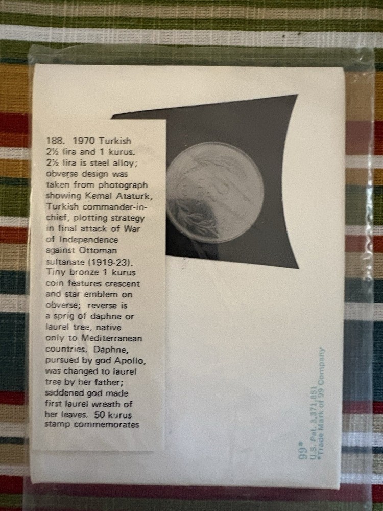 Three Turkish COIN SETS 1970 First Day Covers