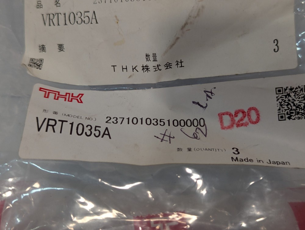 New THK VRT1035A Crossed Roller Linear Slide+Returns