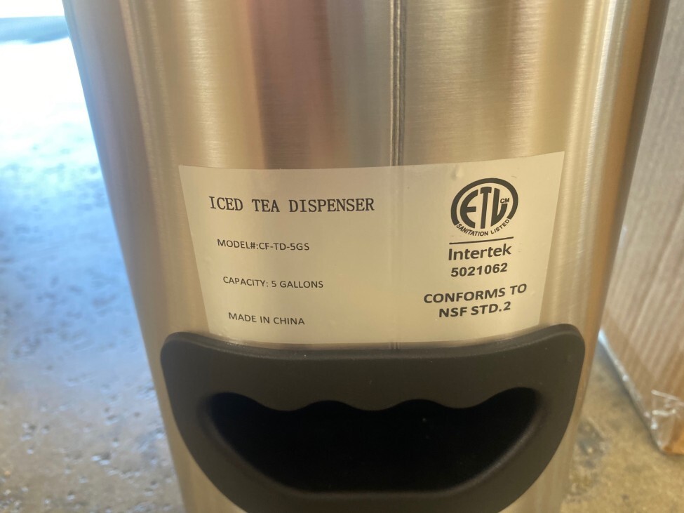 NEW Commercial 5 Gallon Stainless Steel Ice Tea and Drink Dispenser NSF