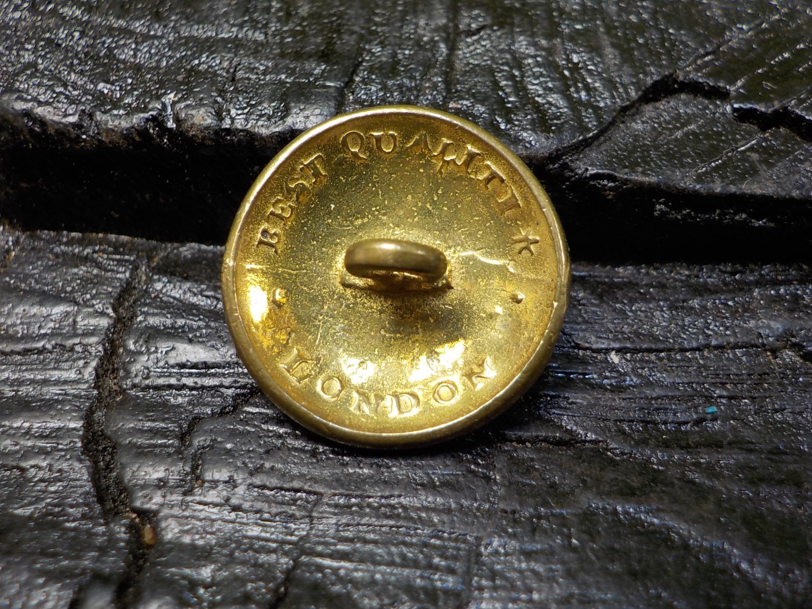 Old Rare Vintage Antique Relic Pre Civil War Militia Officers Coat Button w/Gold