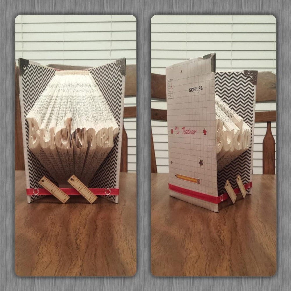 Custom Folded Book - Date, Name!!! Hand Folded To Order. Makes A Great Gift
