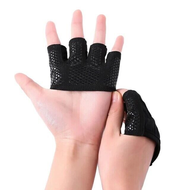 Workout, Pull Ups, Rowin Fabric Exercise Gloves for Heavy Weight Training