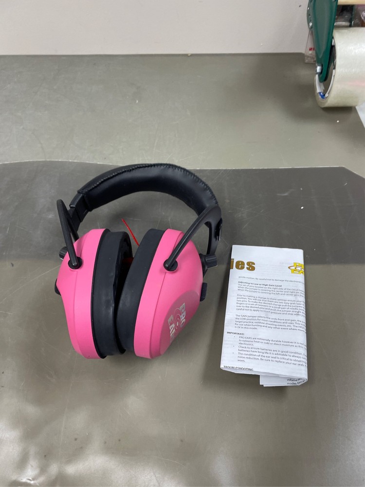 Pro Ears Gold II 26 Compression Hearing Amplify Protector Muffs, Pink