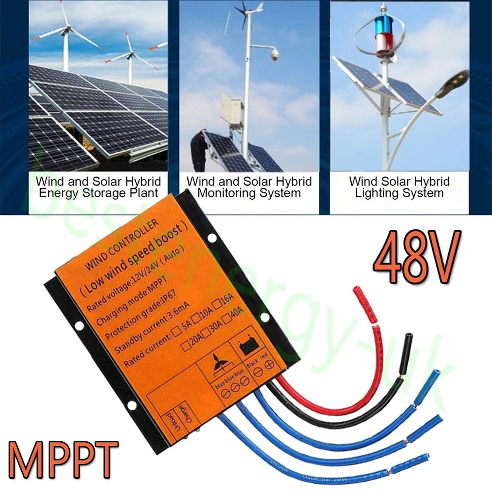 2000W DC 48V Wind Turbine Generator MPPT Boost Charge Controller PV Regulators