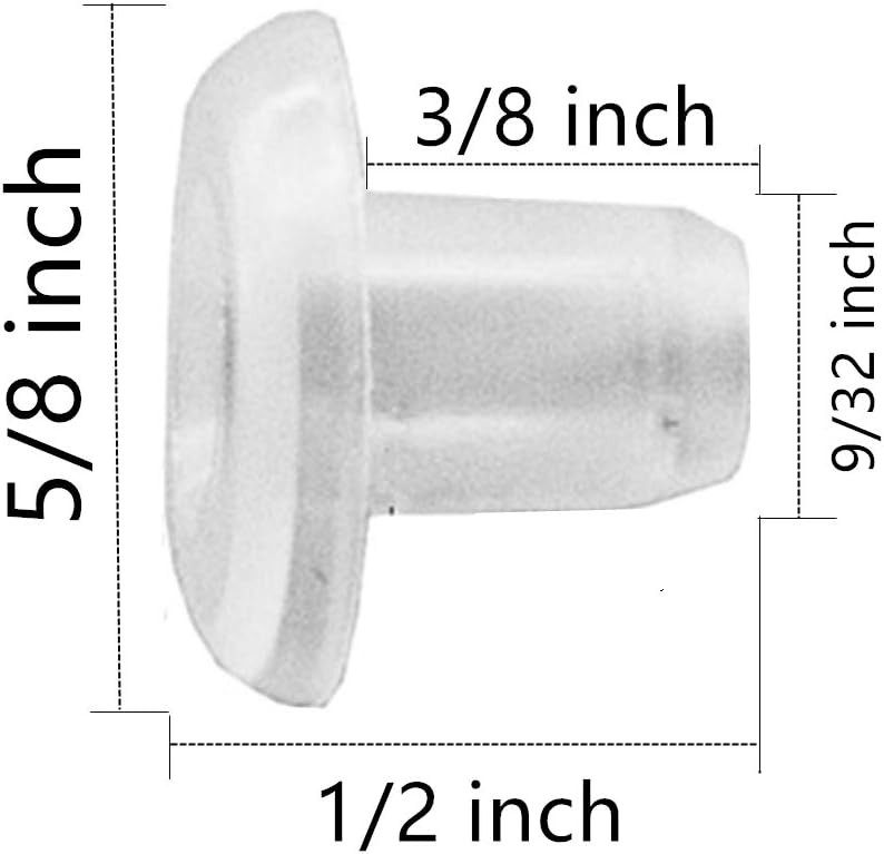 10pcs Horizontal Blinds Bottom Rail Ladder Cord Button Plug One Size, White