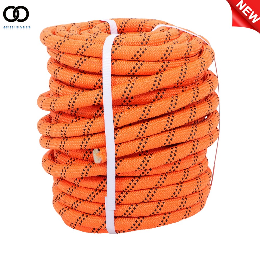 Orange Double Braid Polyester Rope Arborist Bull Tree Rigging Utility 3/4"×120'