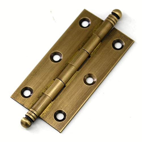 4Pack Decorative Antique Brass Kitchen Cabinet Hinges 2.5,