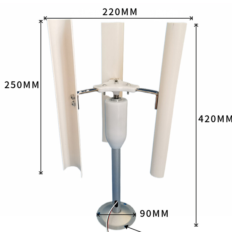 DIY Vertical Axis Wind Turbine Generator Model Windmill Power Charge Device Kit