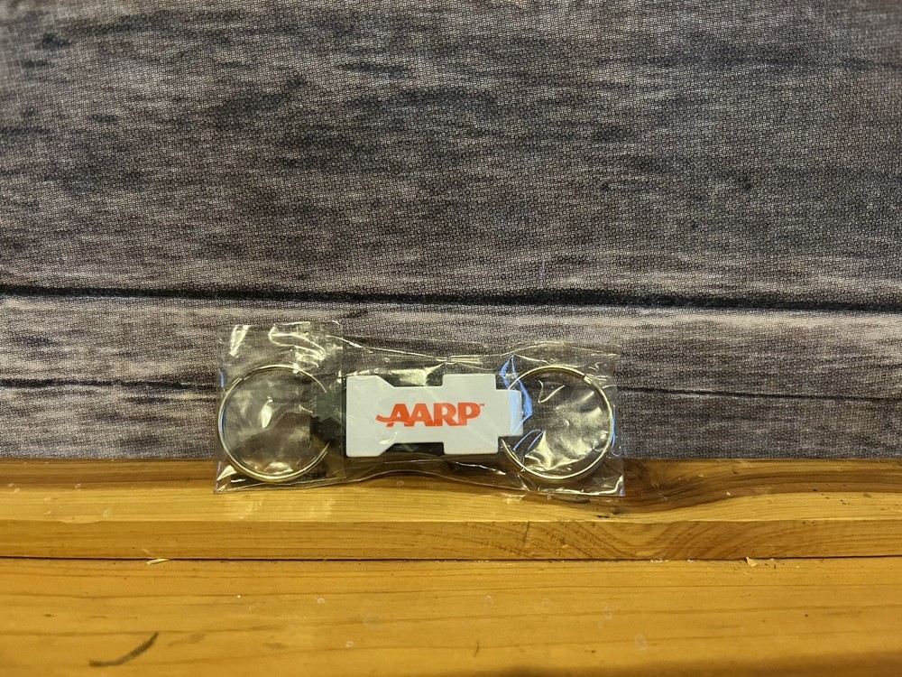 Advertising AARP Clip Release Keychain Key Ring New