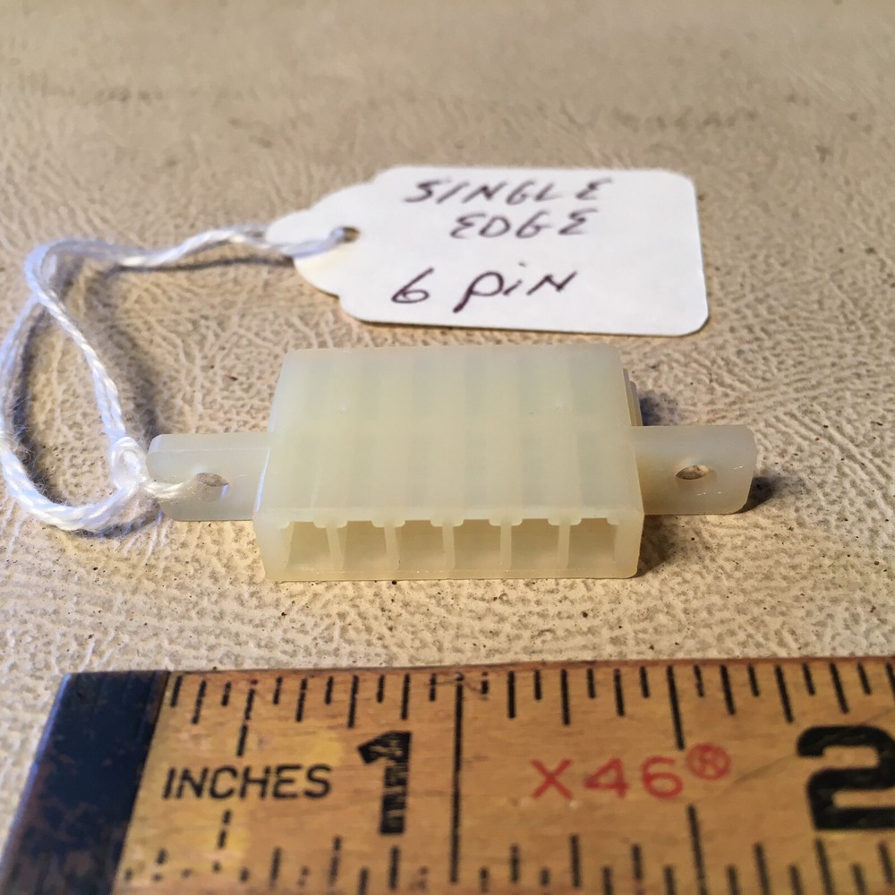 King, Bendix, Narco, Collins Single Edge Install Connector, White, 6 pin, NOS.