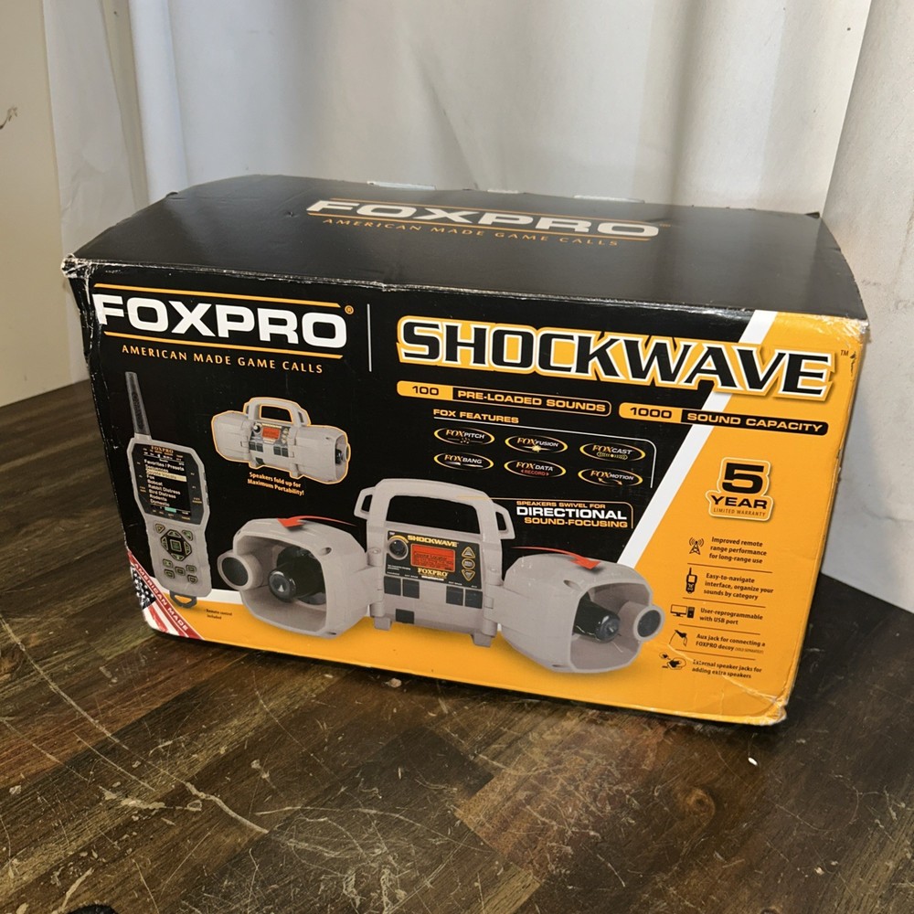 FOXPRO Shockwave Electronic Predator Call 100 Preloaded Sounds MSRP $549