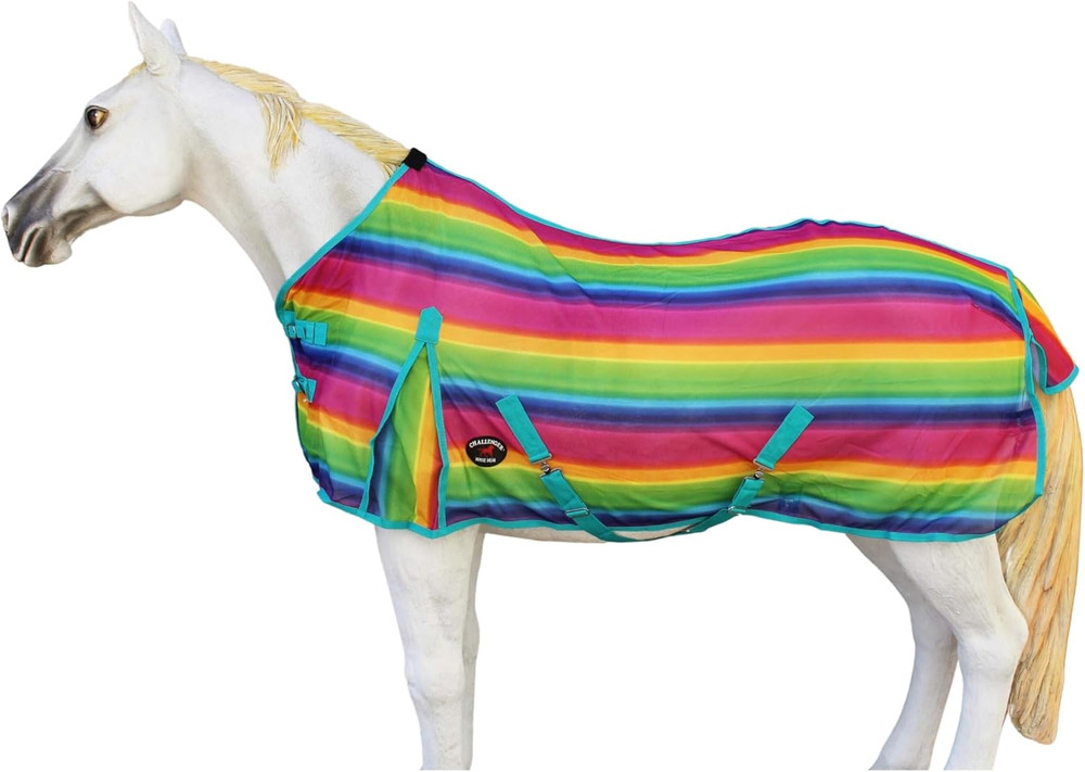 Horse Summer Flysheet Spring Airflow Mesh Rainbow7351