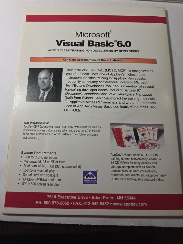 AppDev Visual Basic 6.0 14 CD Interactive Training BEGINNER TO ADVANCED