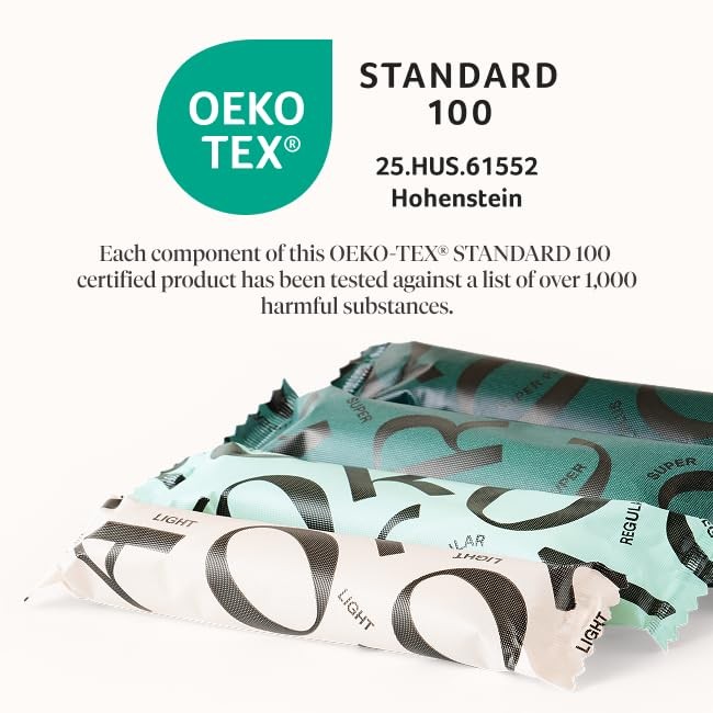 Organic Tampons Multipack (12 Light, 12 Regular, 12 Super Tampons)