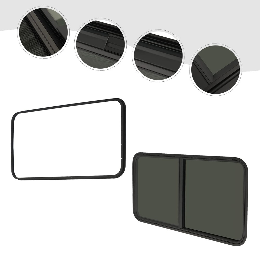 24x20 RV Window Teardrop Horizontal Slide Replacement Kit Cargo Trailer Camper