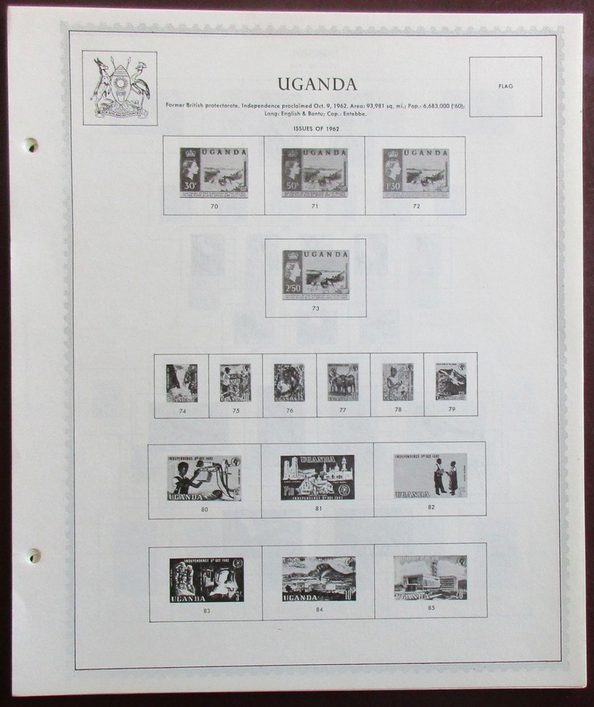 Uganda: Clean Set of Unused Minkus Supreme Global Pages to 1990