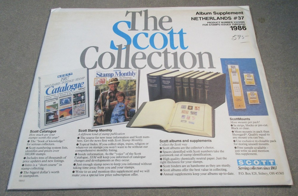 THE SCOTT COLECTION NETHERLANDS #37 1986 ALBUM SUPPLEMENT W/FREE SHIPPING!!!