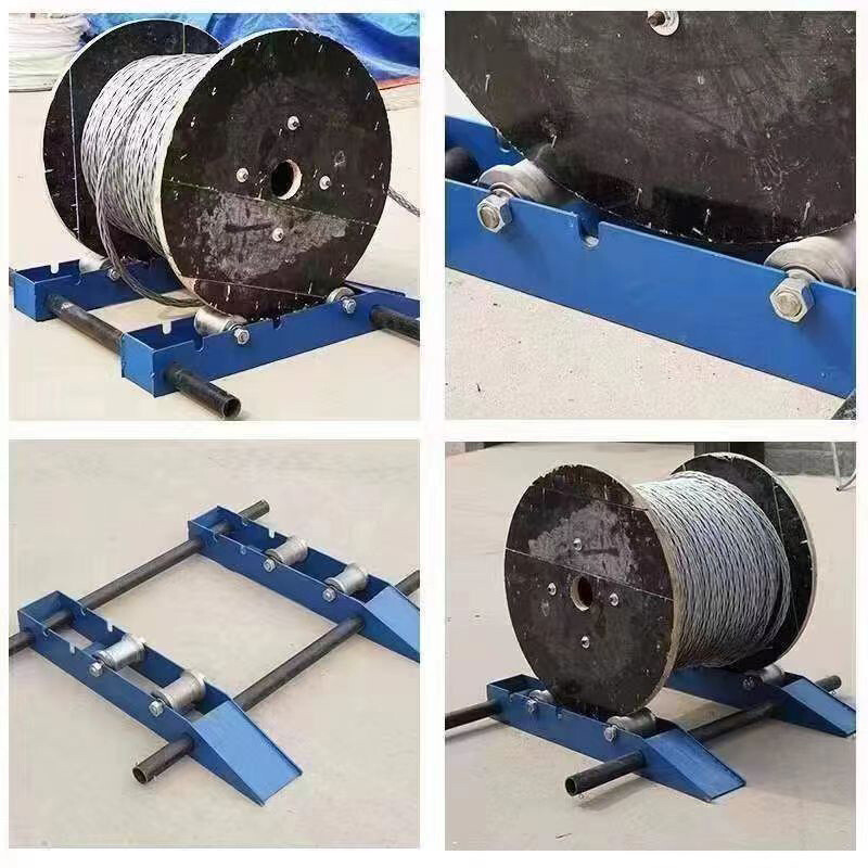 Heavy Duty Cable Drum Roller Stand Cable Reel Dispenser for reels 11.8-47.2in OD