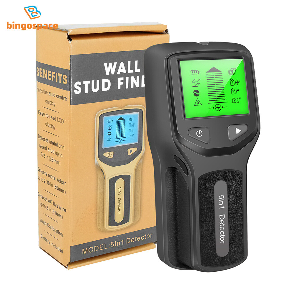 5-in-1 Stud Finder Metal Pipe Sensor Wire Detector Multifunctional Wall Scanner
