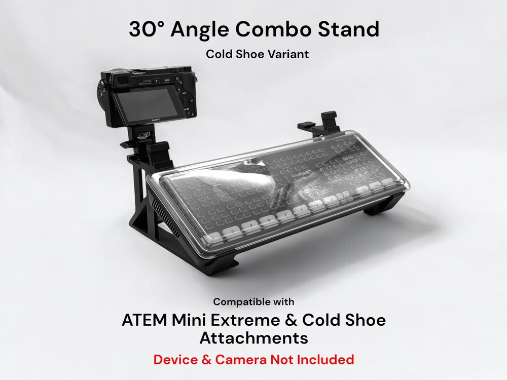 Combo Stand for ATEM Mini Extreme & Multiple Cold Shoe Attachment Slots (6)