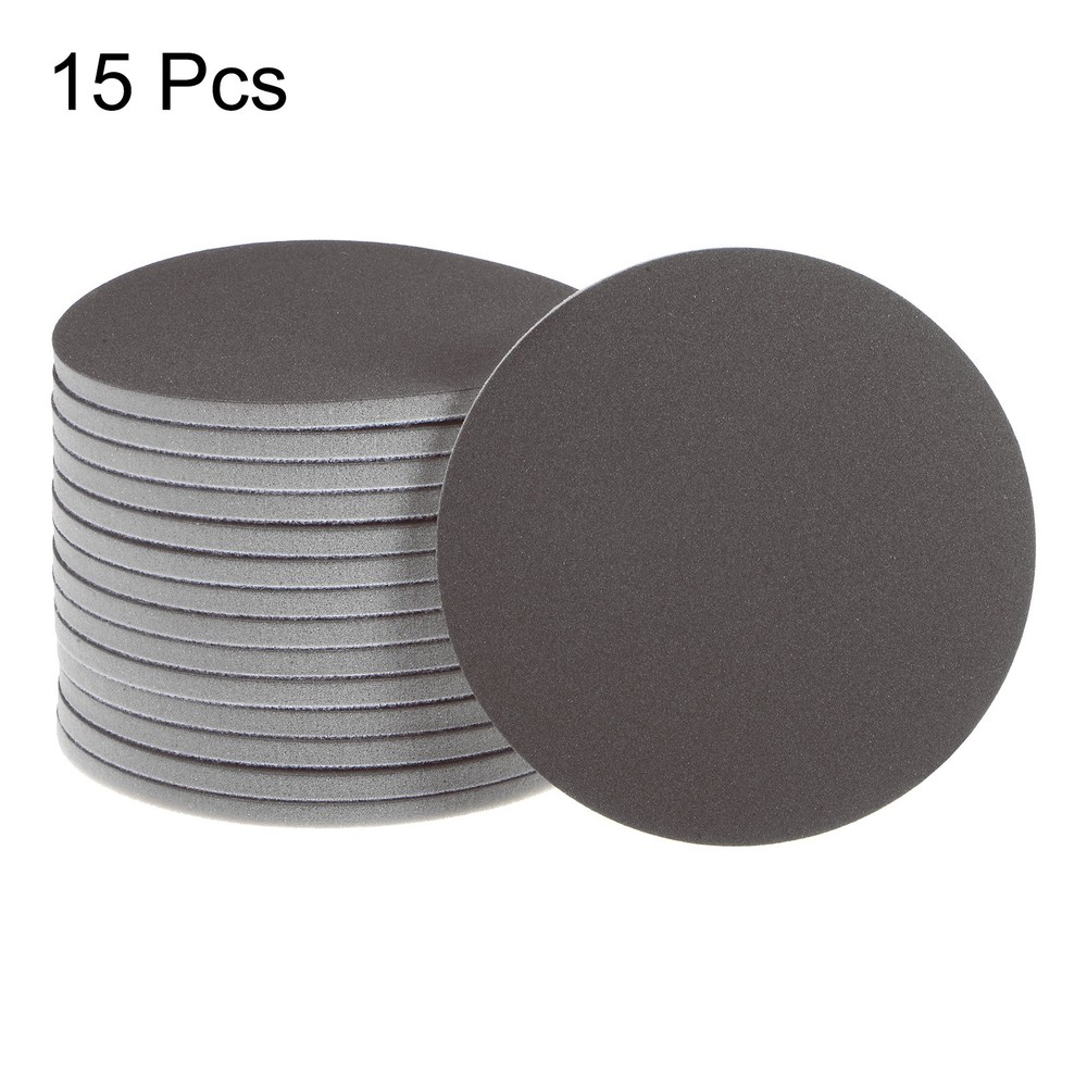 15pcs 320 Grit 5-inch Sponge Pad Sanding Sponge Hook and Loop Sanding Disc