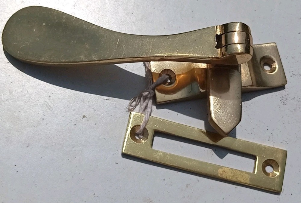 Vintage brass Olde Victorian Window Handle Security latch lock security
