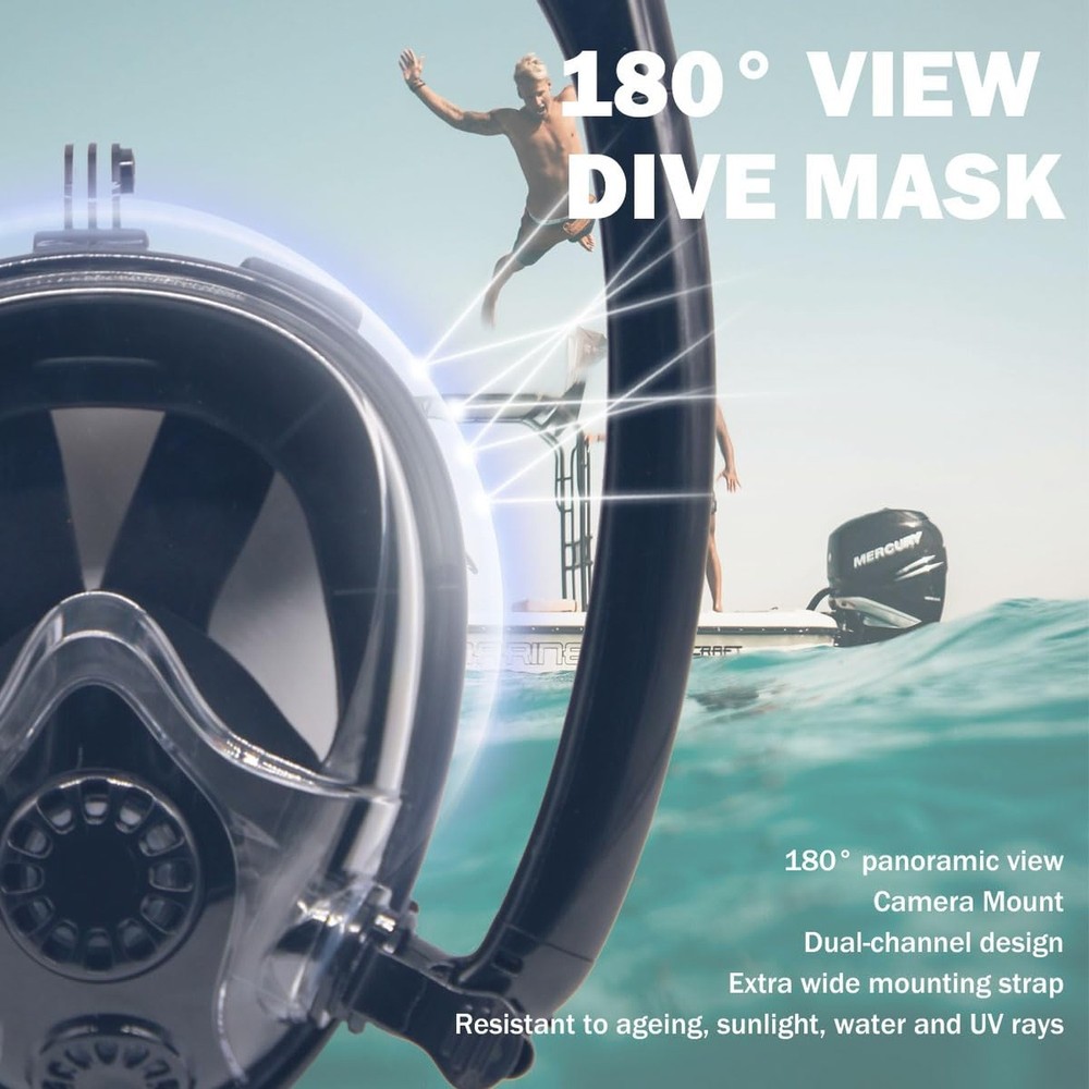 Mini Scuba Diving Tank with Sub-Mask black