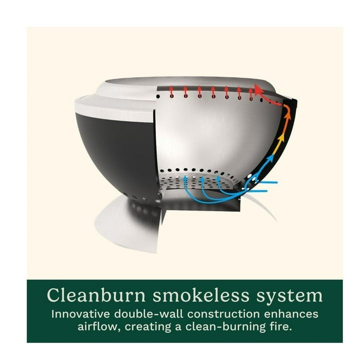 Cuisinart Smokeless Fire Pit Bundle, 24"