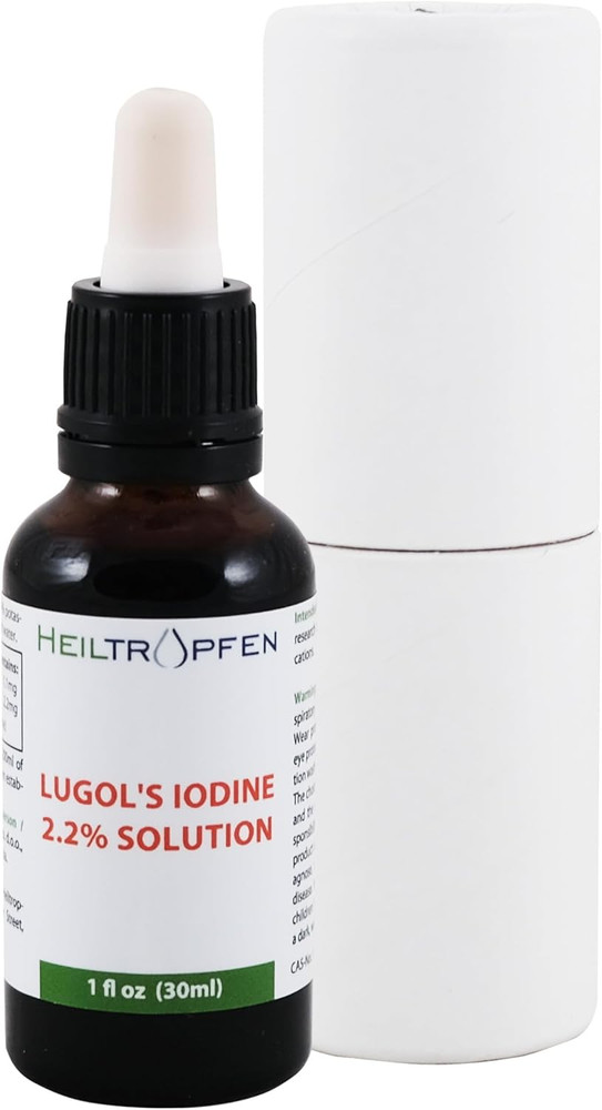 2.2% Lugol's Iodine Solution 1oz, Pharmaceutical Grade Iodine & Potassium Iodide
