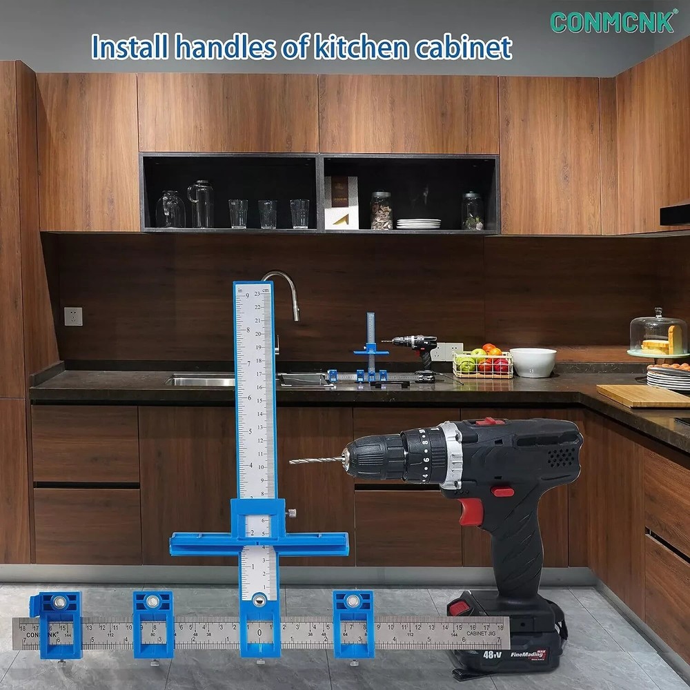 Woodworking Drilling Dowelling Hole Saw Adjustable Drill Locator Guide Tool