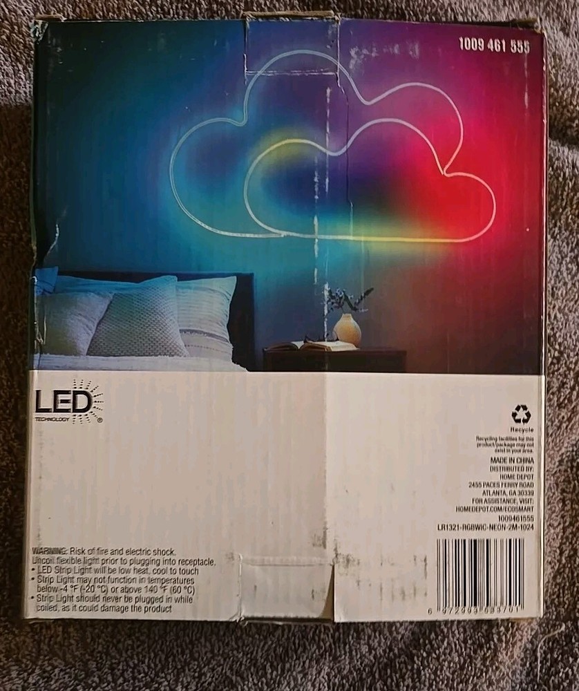 EcoSmart 6.5 ft. Color Changing Dimmable PlugIn LED Neon Flex Strip Light