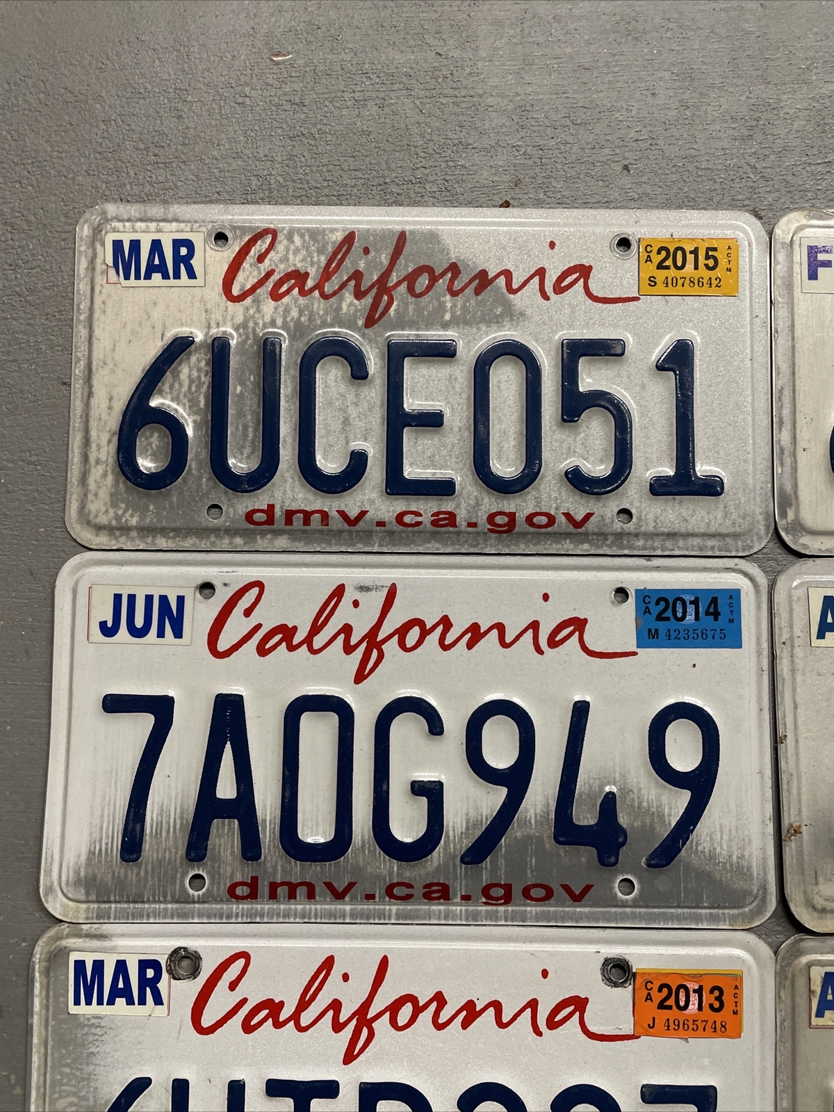 ONE CALIFORNIA LICENSE PLATE LIPSTICK💄 STYLE RANDOM LETTERS/NUMBERS CRAFT GRADE