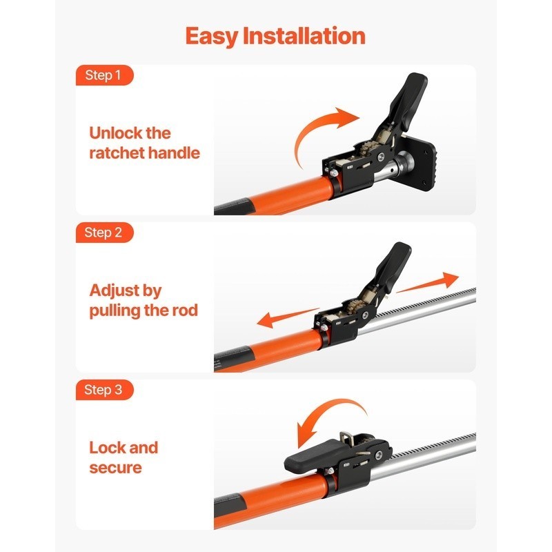 Adjustable Ratcheting Cargo Bar Telescopic Stabilizer Trucks Trailers SUVs New