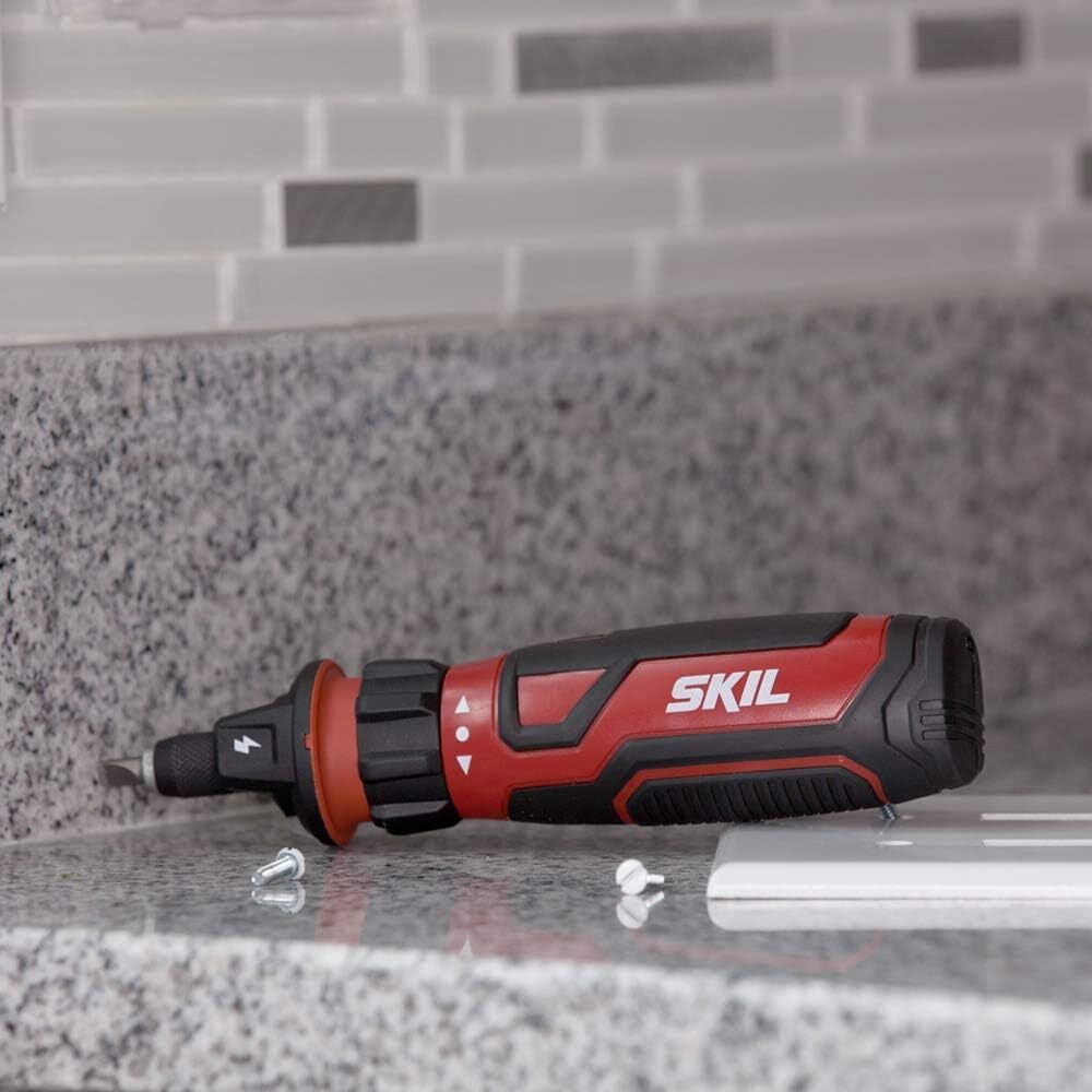 Rechargeable 4V Cordless Screwdriver with Circuit Sensor Technology, New