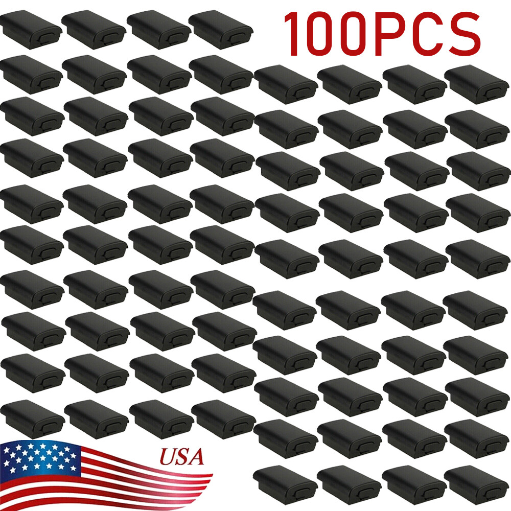 100PC AA Battery Back Cover Case Shell Pack for Xbox 360 Wireless Controller USA
