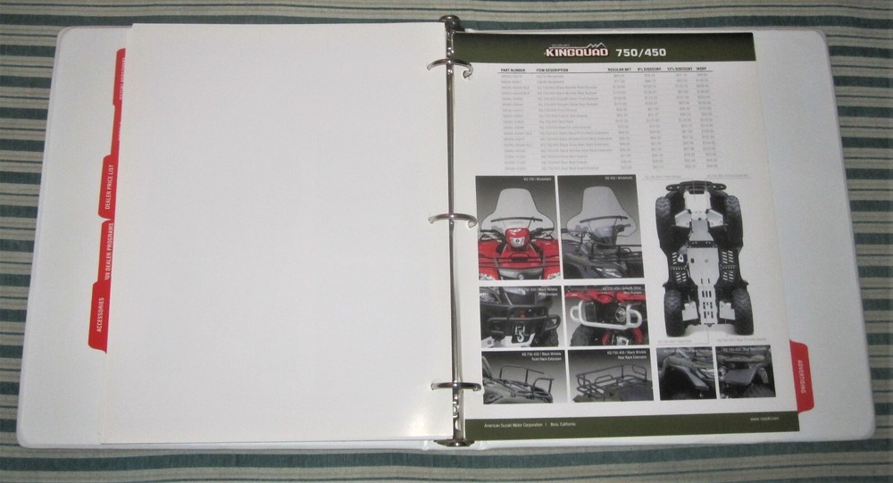 2009 SUZUKI Catalog Early Release Models & Programs for Motorcycles & Quads
