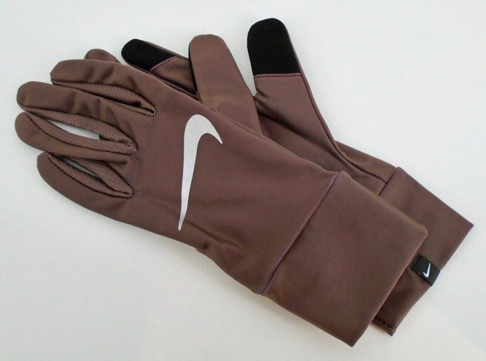 Nike Lightweight Tech Gloves Women's Medium Touch Screen Dark Wine/Silver