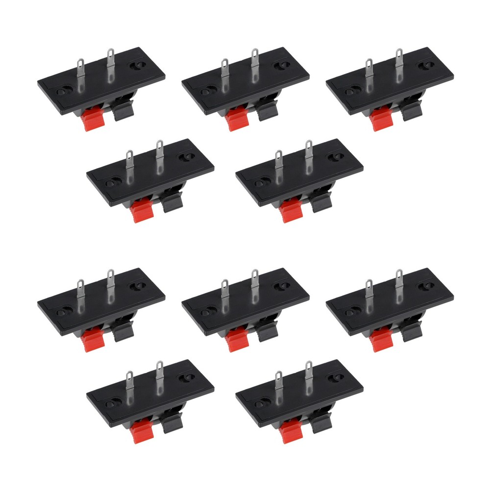 10Pack Push Release Type 2 Terminal Speaker Connector Plate Block Rated Load