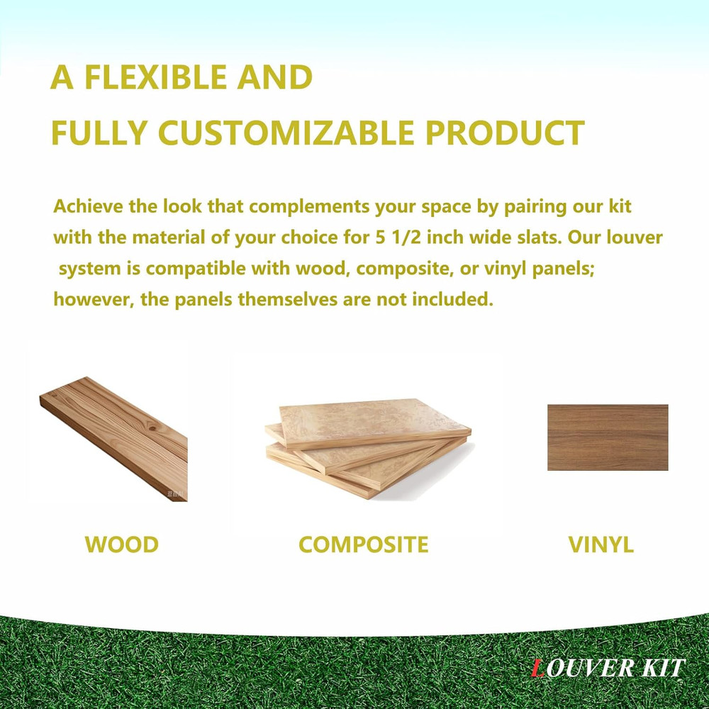 Louver Bracket Kit, Deck Sunblind System, Shutters Hardware System for Window...