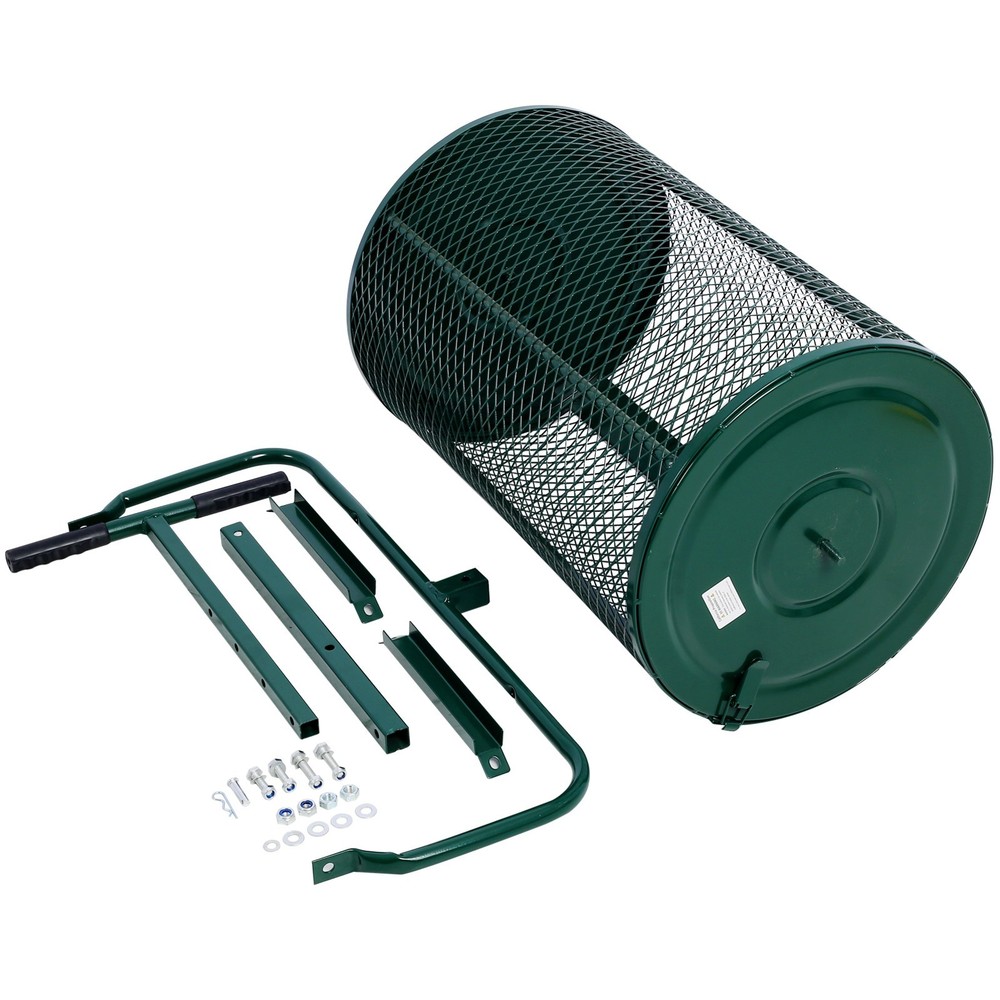 T Shaped 24in Peat Moss Compost Spreader Metal Mesh Roller